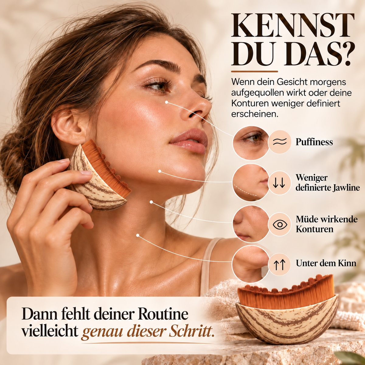 SculptBrush – typische Beauty-Ziele bei Puffiness und weniger definierter Jawline
