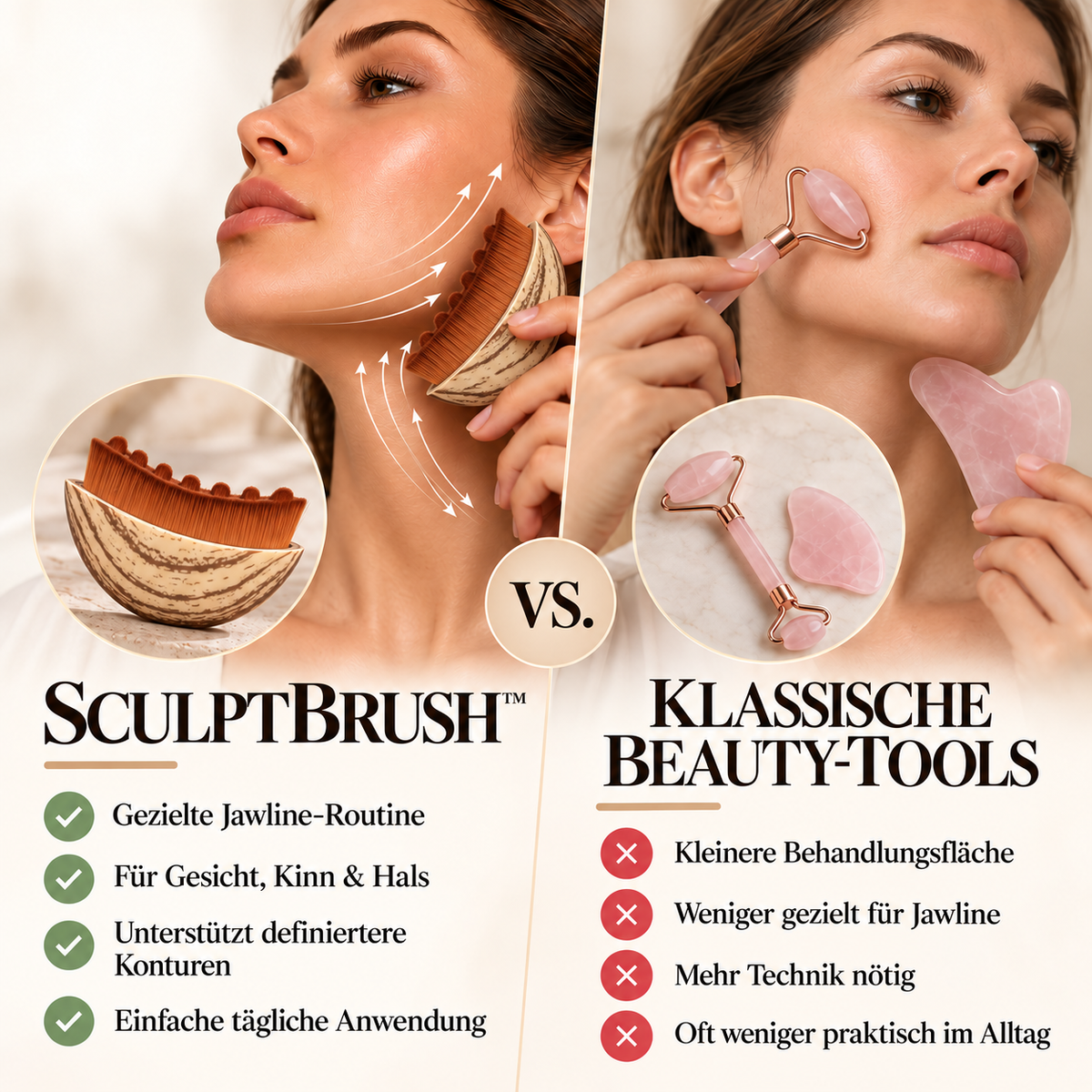 SculptBrush im Vergleich zu klassischen Beauty-Tools